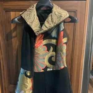 Desiqual Black Dress with Gold, size 40